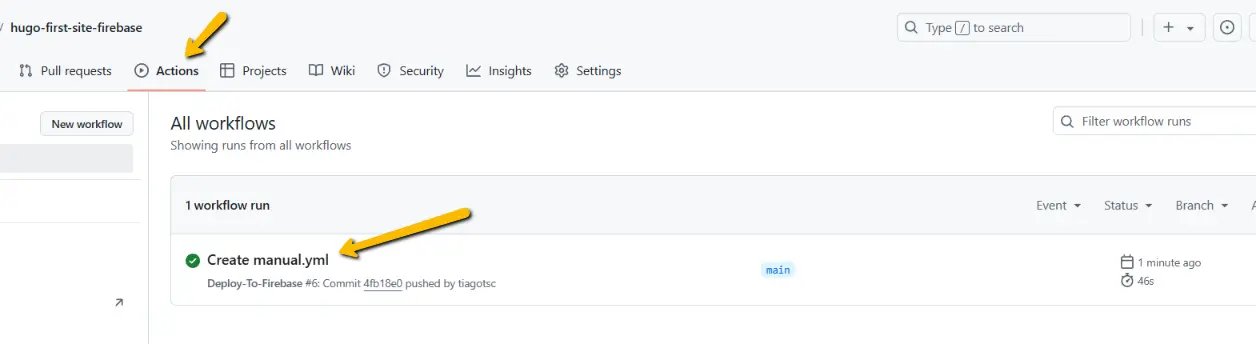 Github-manual workflow check verde