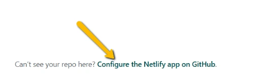 Netlify - permissão repositório Github1